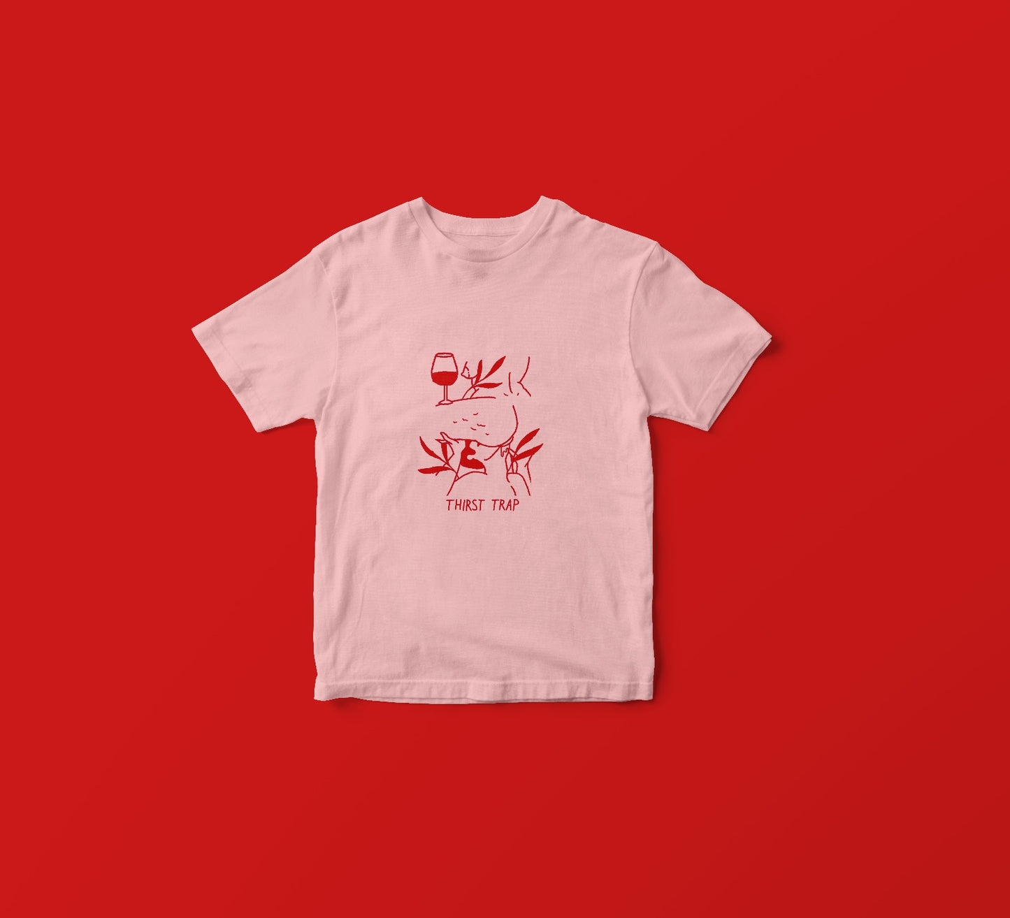 Thrist Trap T-shirt  White / Pink