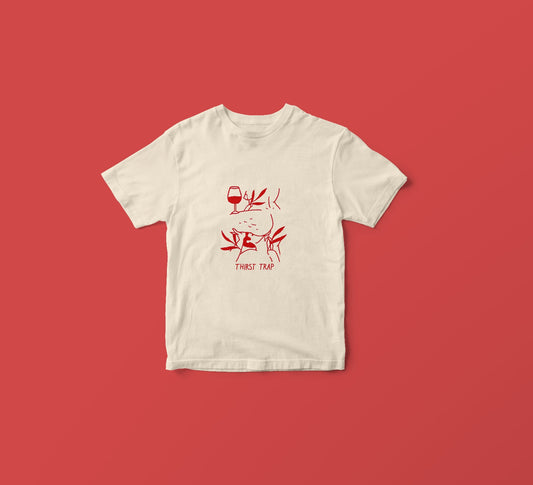 Thrist Trap T-shirt  White / Pink